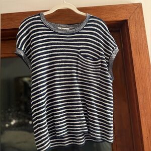 Madewell Navy and White Striped Sweater